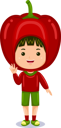 پیش‌نمایش فایل boy-in-red-pepper-costume-10688672 از پک شخصیت پسر بچه سبزی ای