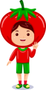 پیش‌نمایش فایل boy-in-tomato-costume-10688673 از پک شخصیت پسر بچه سبزی ای