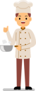 پیش‌نمایش فایل chef-with-a-frying-pan-with-a-done-gesture-3119802 از پک آشپز