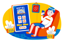 پیش‌نمایش فایل boy-booking-hotel-3249677 از پک تعطیلات