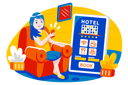 پیش‌نمایش فایل girl-doing-online-hotel-booking-3249676 از پک تعطیلات