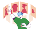 پیش‌نمایش فایل man-looking-at-nft-using-metaverse-tech-4905061 از پک کریپتو