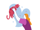 پیش‌نمایش فایل girl-holding-cat-5009023 از پک حیوانات خانگی