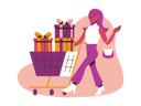 پیش‌نمایش فایل girl-purchasing-gifts-on-black-friday-sale-4552994 از پک جمعه سیاه
