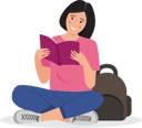 پیش‌نمایش فایل female-student-interested-in-reading-open-book-in-hand-9174399 از پک سبک زندگی