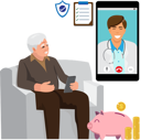 پیش‌نمایش فایل elderly-man-consults-a-doctor-online-9170952 از پک سبک زندگی