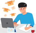 پیش‌نمایش فایل man-working-on-laptop-in-office-and-receiving-or-sending-emails-9170957 از پک سبک زندگی
