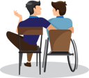 پیش‌نمایش فایل perfect-physical-friend-with-a-disabled-friend-in-a-wheelchair-10167342 از پک سبک زندگی
