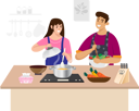 پیش‌نمایش فایل couple-are-cooking-food-together-10446067 از پک سبک زندگی