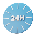 پیش‌نمایش فایل 24-hour-service-clock-8369336 از پک تحویل غذا