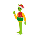 پیش‌نمایش فایل alien-wearing-christmas-costume-7130529 از پک مجموعه عناصر کریسمس