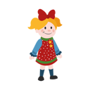 پیش‌نمایش فایل girl-in-christmas-costume-7130539 از پک مجموعه عناصر کریسمس