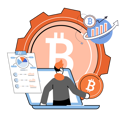 پیش‌نمایش فایل man-analyzing-bitcoin-5575027 از پک ارز دیجیتال