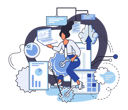 پیش‌نمایش فایل businesswoman-working-on-data-analysis-5575291 از پک فعالیت‌های کسب‌وکار