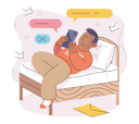 پیش‌نمایش فایل boy-chatting-on-mobile-5588324 از پک کودکان در حال استفاده از تلفن
