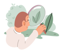 پیش‌نمایش فایل botanist-studies-and-analyzes-plant-examining-leaf-through-magnifying-glass-5575365 از پک تحقیقات بوم شناختی