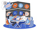 پیش‌نمایش فایل cryptocurrency-investor-analyzes-sales-5588529 از پک استخراج بیت‌کوین