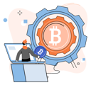 پیش‌نمایش فایل man-analyzing-bitcoin-5588526 از پک استخراج بیت‌کوین