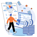پیش‌نمایش فایل man-with-bitcoin-trading-report-5588562 از پک استخراج بیت‌کوین