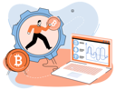 پیش‌نمایش فایل man-with-laptop-working-in-bitcoin-mine-5588565 از پک استخراج بیت‌کوین