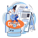 پیش‌نمایش فایل female-work-on-big-data-analysis-5588490 از پک تحلیل داده‌های بزرگ