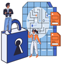 پیش‌نمایش فایل people-working-on-data-management-protection-5588501 از پک تحلیل داده‌های بزرگ