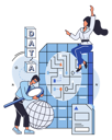 پیش‌نمایش فایل woman-and-man-analyzing-big-data-5588503 از پک تحلیل داده‌های بزرگ