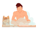پیش‌نمایش فایل man-relaxing-in-steam-room-5654762 از پک افراد در حال استراحت