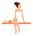 پیش‌نمایش فایل woman-sitting-in-sauna-5654757 از پک افراد در حال استراحت