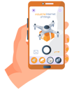 پیش‌نمایش فایل drone-delivery-service-using-iot-technology-5646943 از پک در دست گرفتن گوشی هوشمند