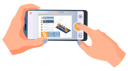 پیش‌نمایش فایل industrial-internet-of-thing-app-5646939 از پک در دست گرفتن گوشی هوشمند