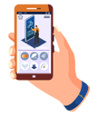 پیش‌نمایش فایل iot-application-5646953 از پک در دست گرفتن گوشی هوشمند