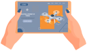 پیش‌نمایش فایل quadcopter-delivery-service-5646945 از پک در دست گرفتن گوشی هوشمند