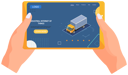 پیش‌نمایش فایل smart-logistics-services-5646951 از پک در دست گرفتن گوشی هوشمند