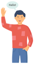 پیش‌نمایش فایل young-dark-haired-man-in-casual-clothes-say-hello-5656262 از پک پرتره تنوع