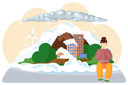 پیش‌نمایش فایل avalanche-covering-whole-city-5655840 از پک گرمایش جهانی