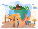 پیش‌نمایش فایل earth-in-natural-disaster-5655852 از پک گرمایش جهانی