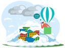 پیش‌نمایش فایل man-flies-in-hot-air-balloon-5655845 از پک گرمایش جهانی