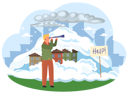 پیش‌نمایش فایل man-looking-for-help-during-avalanche-5655846 از پک گرمایش جهانی