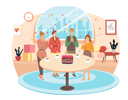 پیش‌نمایش فایل employees-celebrating-party-at-office-5670633 از پک پارتی همکاران