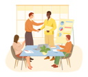 پیش‌نمایش فایل man-getting-promoted-in-office-5670628 از پک پارتی همکاران