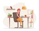 پیش‌نمایش فایل female-freelancer-sitting-at-home-working-with-laptop-5670865 از پک افراد شاغل