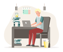 پیش‌نمایش فایل working-male-employee-in-office-sitting-at-table-with-computer-5670879 از پک افراد شاغل