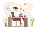پیش‌نمایش فایل young-business-woman-at-desk-is-working-on-laptop-5670859 از پک افراد شاغل