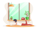 پیش‌نمایش فایل young-business-woman-is-working-on-laptop-5670871 از پک افراد شاغل