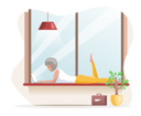 پیش‌نمایش فایل young-woman-freelancer-working-at-laptop-lying-on-windowsill-5670858 از پک افراد شاغل