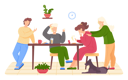 پیش‌نمایش فایل family-playing-card-game-5669537 از پک خانواده در حال بازی