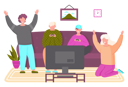 پیش‌نمایش فایل happy-friends-play-video-games-5669538 از پک خانواده در حال بازی