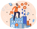 پیش‌نمایش فایل man-works-with-project-for-investment-in-cryptocurrency-5668788 از پک صرافی ارز دیجیتال