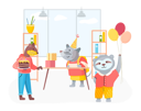 پیش‌نمایش فایل friends-celebrate-birthday-party-5670586 از پک جشن تولد